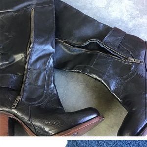 Freebird by Steven brush black leather high boots